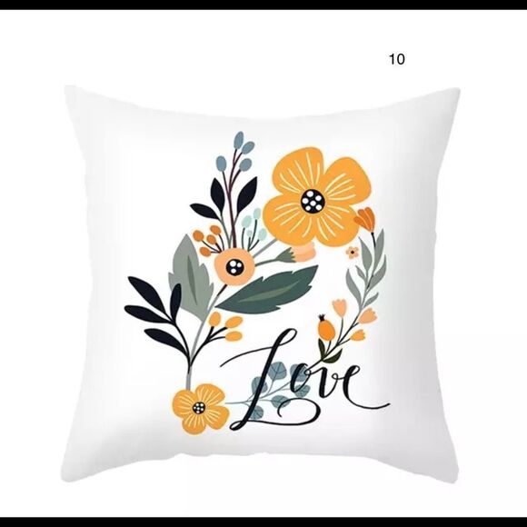 Bright SummeryFloral Pillow Covers, Set of 2 - Picture 2 of 4